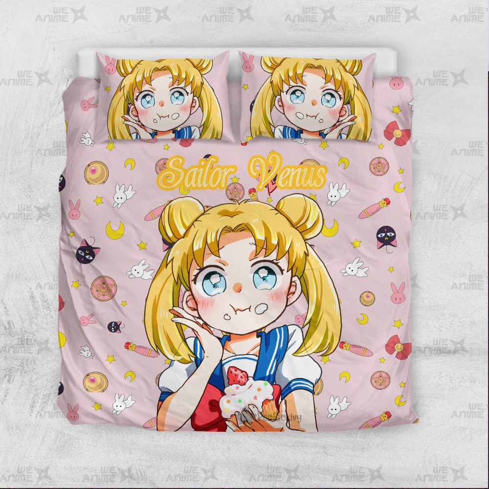 Sailor Moon Cute Version Bedding Set Custom Sailor Moon Anime Bedding-wexanime.com