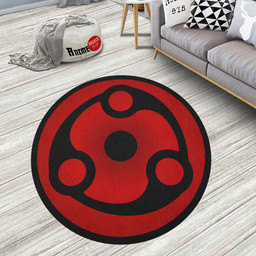 Madara Mangekyou Round Rug Custom Naruto Anime Circle Carpet-wexanime.com