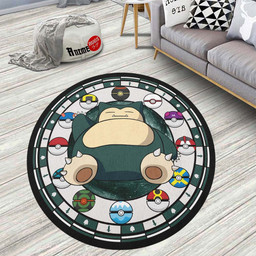 Snorlax Round Rug Custom Pokemon Anime Circle Carpet-wexanime.com