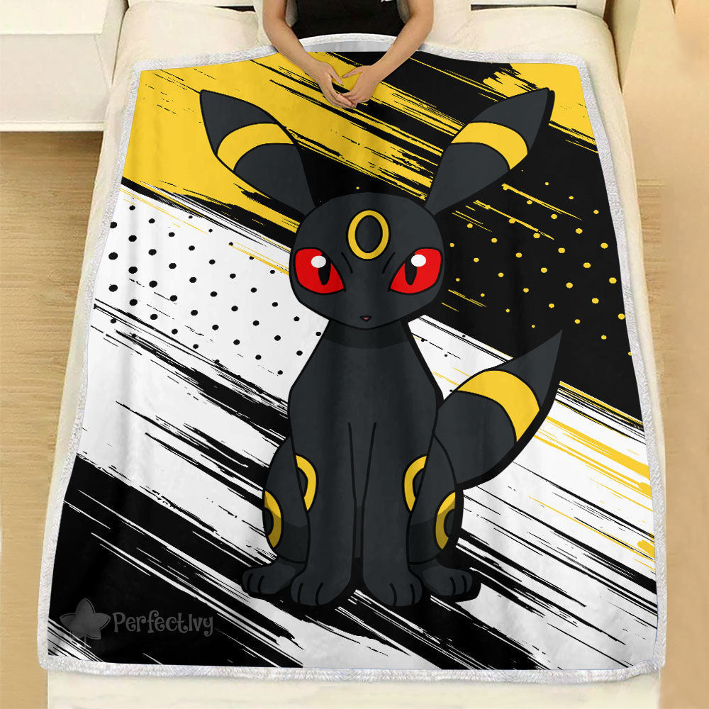 Umbreon Blanket Fleece Custom Pokemon Anime-wexanime.com
