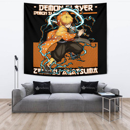 Zenitsu Agatsuma Tapestry Custom Demon Slayer Anime Room Decor-wexanime.com