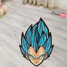 Vegeta Blue Shaped Rugs Custom Anime Dragon Ball Carpets Room Decor Mats-wexanime.com
