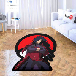 Uchiha Madara Shaped Rugs Custom Symbol Anime Naruto Carpets Room Decor Mats-wexanime.com