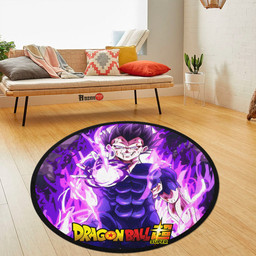 Vegeta Ultra Ego Round Rug Custom Dragon Ball Super Super Heroes Anime Circle Carpet-wexanime.com
