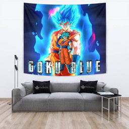 Goku Blue Tapestry Custom Dragon Ball Anime Home Decor-wexanime.com