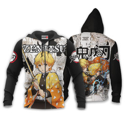 Zenitsu Hoodie Custom Demon Slayer Anime Merch Clothes Manga Style-wexanime.com