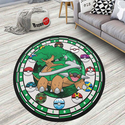 Torterra Round Rug Custom Pokemon Anime Circle Carpet-wexanime.com