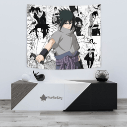 Uchiha Sasuke Tapestry Custom Naruto Anime Mix Manga Home Decor-wexanime.com