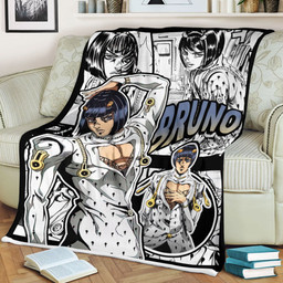 Bruno Bucciarati Blanket Fleece Custom JJBA Anime-wexanime.com