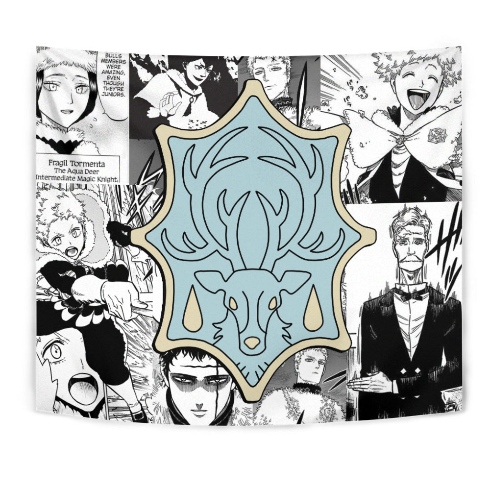 Aqua Deer Tapestry Custom Black Clover Anime Manga Room Wall Decor-wexanime.com