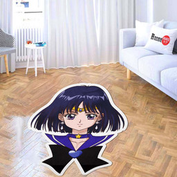 Sailor Saturn Shaped Rug Custom Anime Sailor Moon Room Decor Mat Quality Carpet-wexanime.com