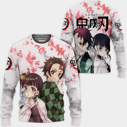 Tanjiro and Kanao Hoodie Custom Demon Slayer Anime Merch Clothes Valentine's Gifts-wexanime.com