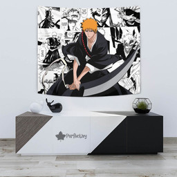 Ichigo Kurosaki Tapestry Custom Bleach Anime Manga Room Wall Decor-wexanime.com