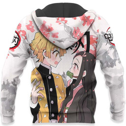 Zenitsu and Nezuko Hoodie Custom Demon Slayer Anime Merch Clothes Valentine's Gifts-wexanime.com