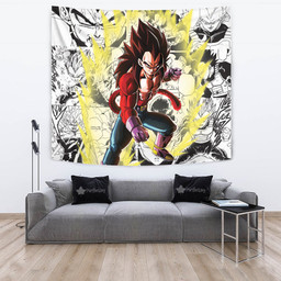 Vegeta SSj4 Tapestry Custom Dragon Ball Anime Manga Room Decor-wexanime.com