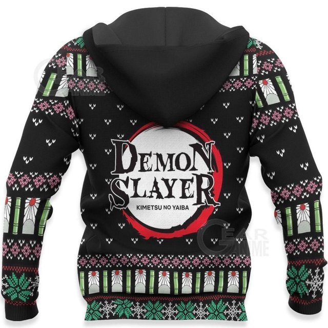 Tanjiro And Nezuko Ugly Sweater Christmas Demon Slayer Anime Gift-wexanime.com