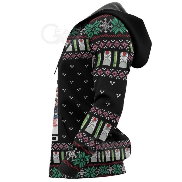 Tanjiro And Nezuko Ugly Sweater Christmas Demon Slayer Anime Gift-wexanime.com