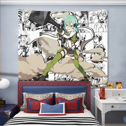 Sinon Tapestry Custom Sword Art Online Manga Anime Room Decor-wexanime.com