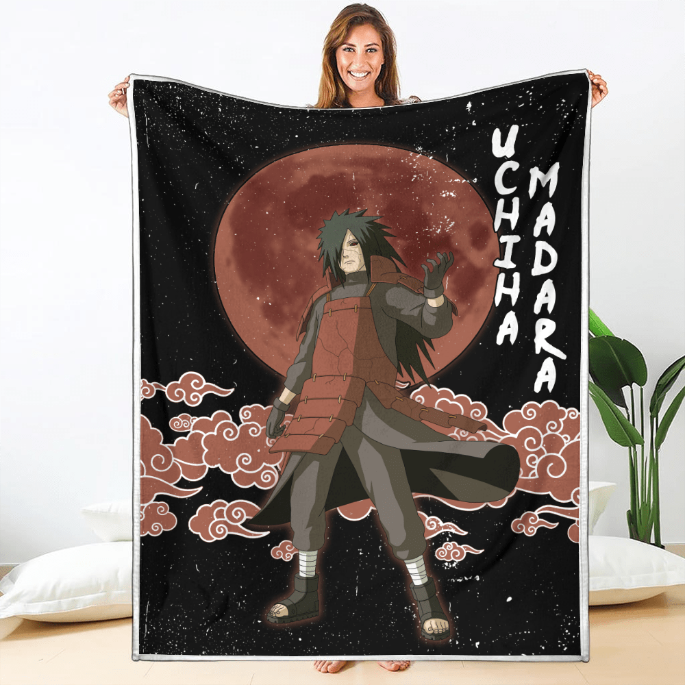 Uchiha Madara Blanket Moon Style Custom Naruto Anime-wexanime.com