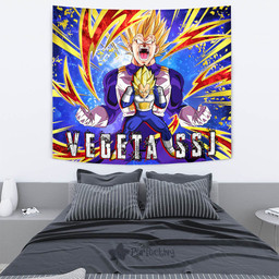 Vegeta SSJ Tapestry Custom Dragon Ball Anime Home Decor-wexanime.com