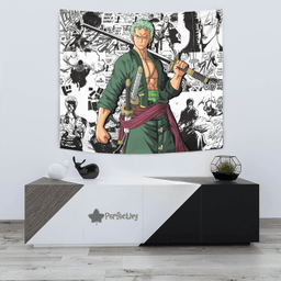 Roronoa Zoro Tapestry Custom One Piece Anime Manga Room Wall Decor-wexanime.com