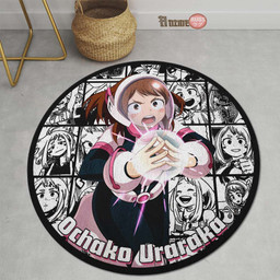 Ochako Uraraka Manga Mix Round Rug Custom My Hero Academia Anime Circle Carpet-wexanime.com