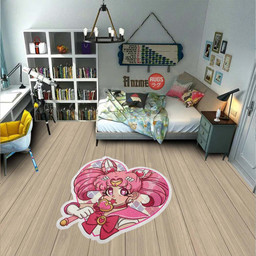 Sailor Chibi Moon Shaped Rug Custom Sailor Moon Anime Room Decor-wexanime.com