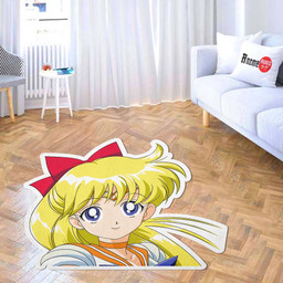 Sailor Venus Shaped Rug Custom Anime Sailor Moon Room Decor Mat Quality Carpet-wexanime.com