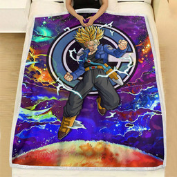 Trunks Super Saiyan Fleece Blanket Custom Dragon Ball Anime Galaxy Style-wexanime.com