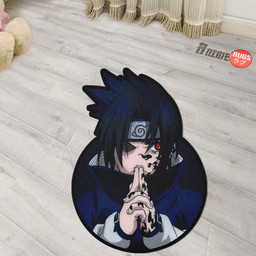 Uchiha Sasuke Shaped Rugs Custom Anime Naruto Carpets Room Decor Mats-wexanime.com