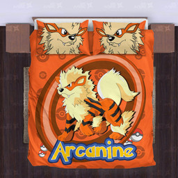 Arcanine Pattern Style Bedding Set Custom Pokemon Anime Bedding-wexanime.com