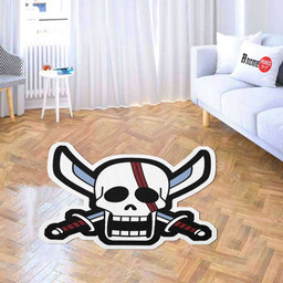 Red Hair Pirates Flag Shaped Rugs Custom One Piece For Room Decor Mat Quality Carpet-wexanime.com