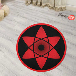 Sasuke Mangekyou Shaped Rugs Custom Naruto For Room Decor Mat Quality Carpet-wexanime.com