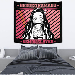 Nezuko Kamado Tapestry Custom Demon Slayer Anime Bedroom Living Room Home Decoration-wexanime.com