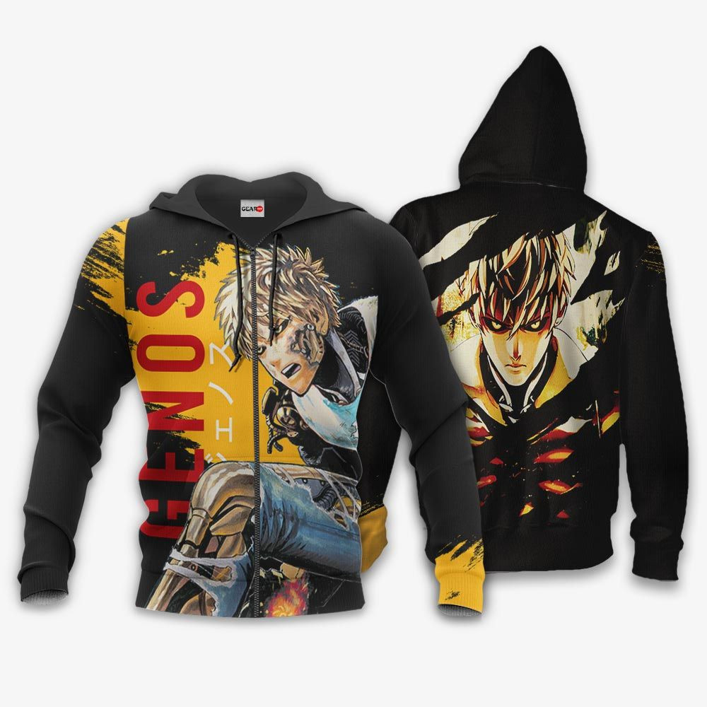 One Punch Man Hoodie Custom Genos Anime Merch Clothes wexanime