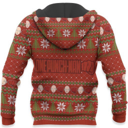 Saitama Oppai Ugly Christmas Sweater One Punch Man Anime Xmas Gift - 6 - wexanime