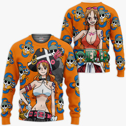 One Piece Red Nami Hoodie Custom Anime Merch Clothes Wexanime