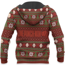 Saitama Ugly Christmas Sweater One Punch Man Anime Xmas Gift Custom Clothes - 6 - wexanime