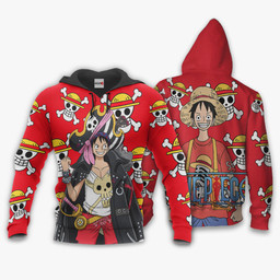One Piece Red Luffy Hoodie Custom Anime Merch Clothes Wexanime