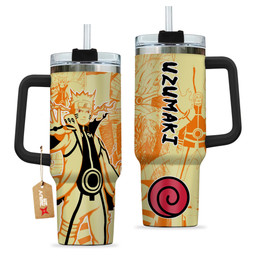 Naruto Uzumaki Bijuu Mode 40oz Travel Tumbler Cup Personalized Custom Anime Accessories - Wexanime