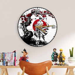 Roronoa Zoro Wooden Wall Clock Anime Custom Japan Cherry Blossom-Wexanime