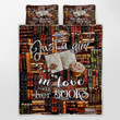 CHANDERWOOLLEY™ Just a girl in love with her book Quilt Bed Set 091