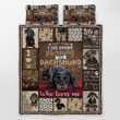CHANDERWOOLLEY™ First Thing I See Every Morning Is A Dachshund Who Loves Me Quilt Bed Set 184