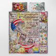CHANDERWOOLLEY™ Grandma To Granddaughter, Believe In Yourself _ Remember To Be Awesome, Cute Bunny Quilt Bed Set 277