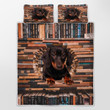 CHANDERWOOLLEY™ Dachshund Reading Book Quilt Bed Set 106