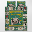 CHANDERWOOLLEY™ A Pug Is Like A Bundle Of Pure Love Gift-wrapped In Fu Quilt Bed Set 298