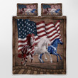 CHANDERWOOLLEY™ American Running Horses Quilt Bed Set 292
