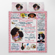 CHANDERWOOLLEY™ To My Daughter Black Woman Quilt Bed Set 096