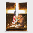 Lion Cross Lamb American 431 Shepra Blanket