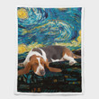 Basset Hound Starry Night Shepra Blanket 118